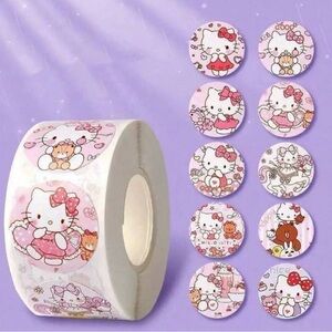 Hello Kitty Pink and White Party Sticker Roll